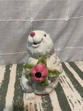 Vintage ceramic bunny pitcher.